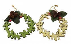 Gisela Graham Set of 2 Fretwork Wreath Cones