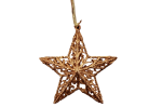 Gisela Graham Chocolate Coloured Christmas Star Tree Decoration