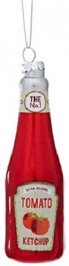 Sass & Belle Hanging Ketchup Bottle Christmas Bauble